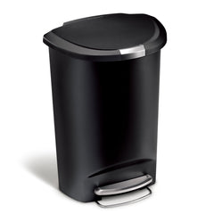 50 litre, semi-round pedal bin