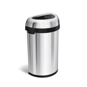 60 litre, semi-round open bin